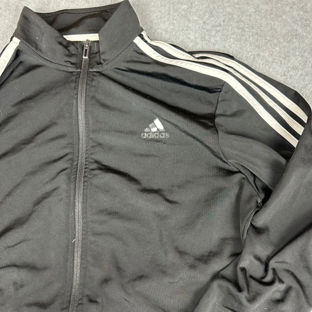 Adidas Primegreen Mens Track‎ Jacket Black White Stripes Full Zip H46099 Size M